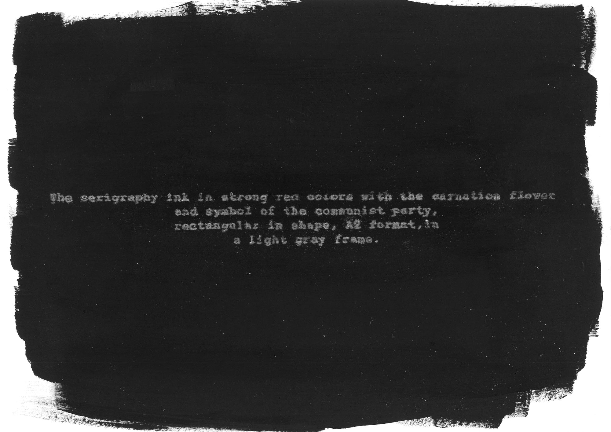 Substratum of memories, The silkscreen (participant 2)