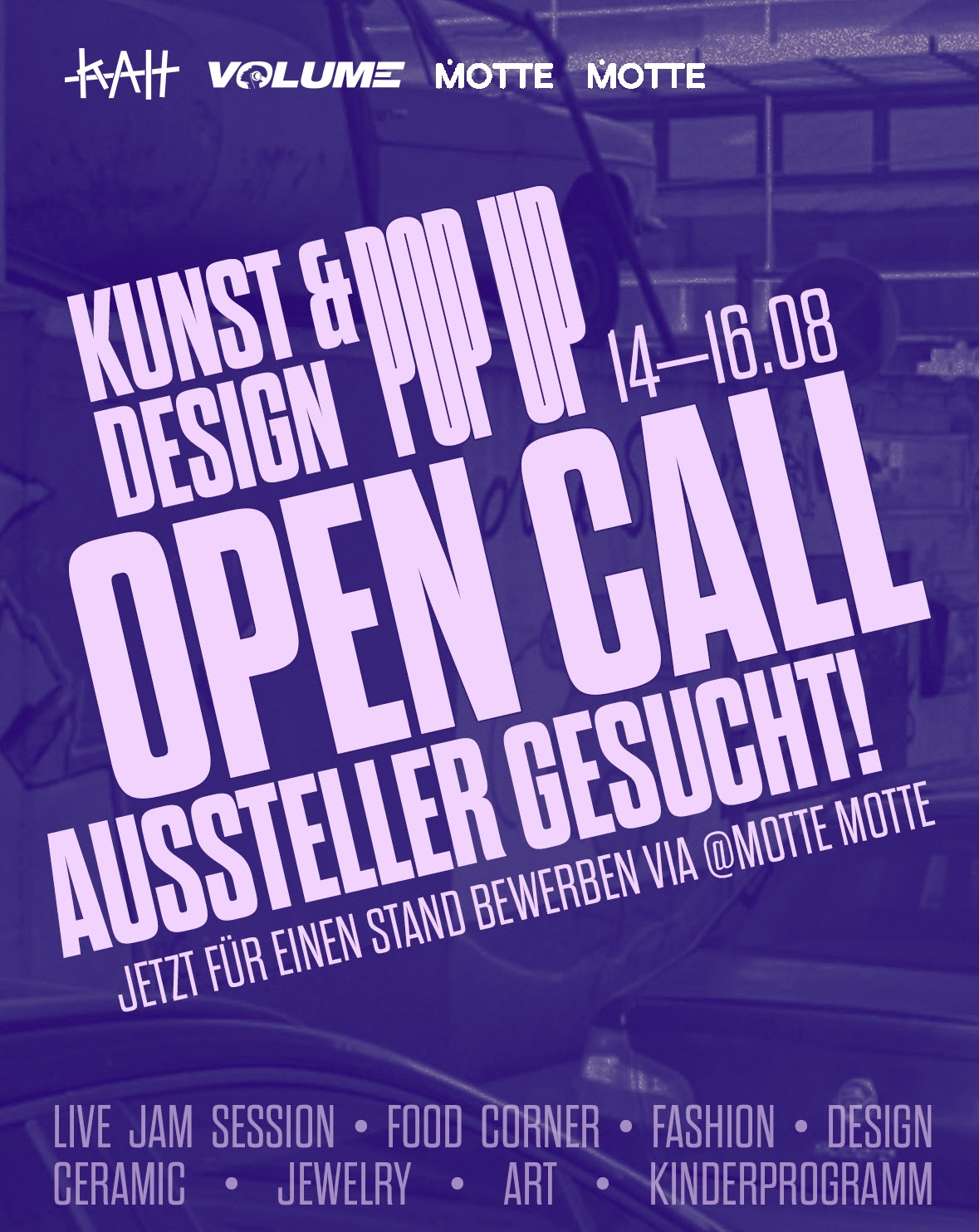 Stand buchen — Kunst & Design Pop-Up 14.8. - 16.8.2026