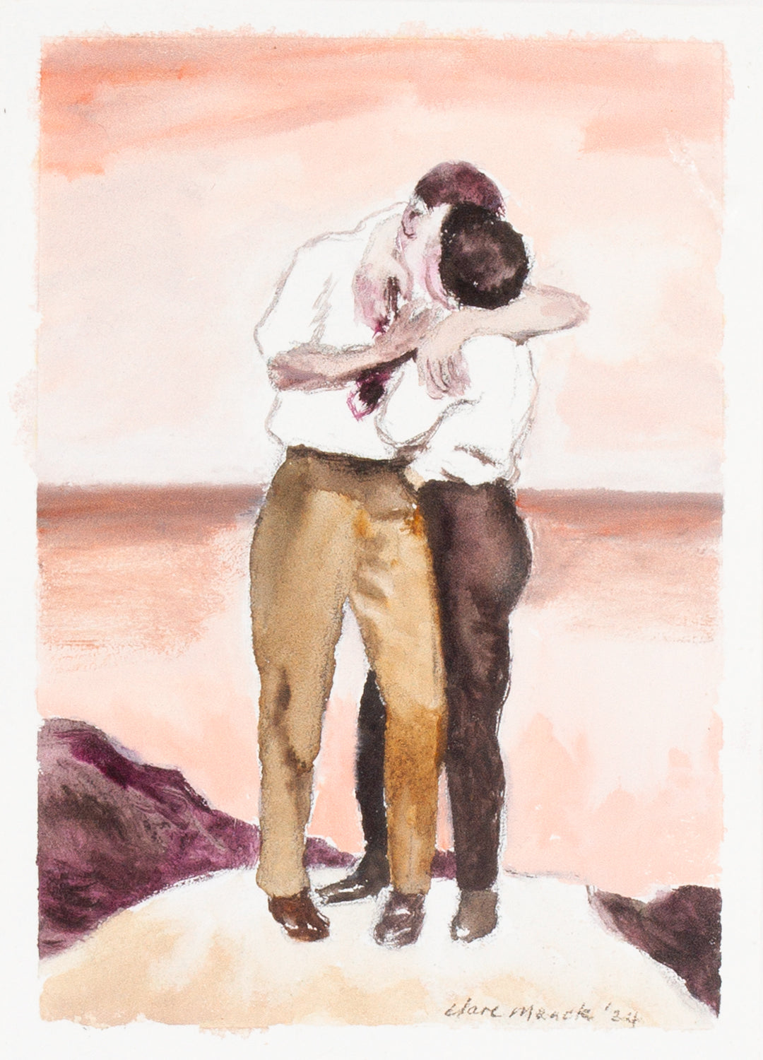 Kiss at sunset